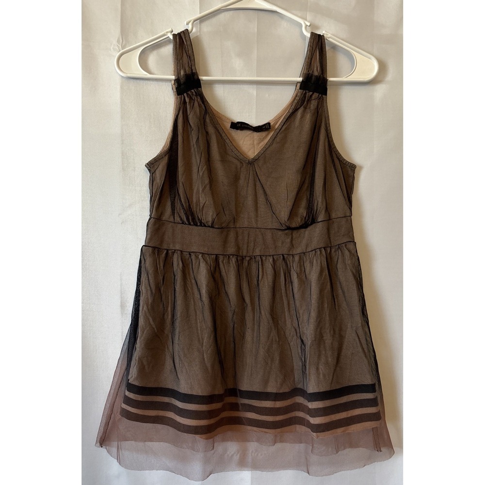 The Limited Women's Size XS Sleeveless Ombre Knit & Mesh Top Gypsy Goth Preppy